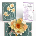 Daffodils in Bloom Mother’s Day Pop-Up Card and Vintage Lavender Floral Sentiment Set for Mom