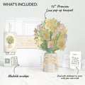 Gilded Daffodil Mother’s Day Luxe Bouquet and Vintage Wildflower Sketch Sentiment Set for Mom