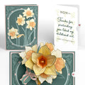 Daffodils in Bloom Mother’s Day Pop-Up Card and Vintage Wildflower Sketch Sentiment Set for Mom