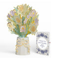 Gilded Daffodil Mother’s Day Luxe Bouquet and Indigo Floral Sentiment Set for Mom
