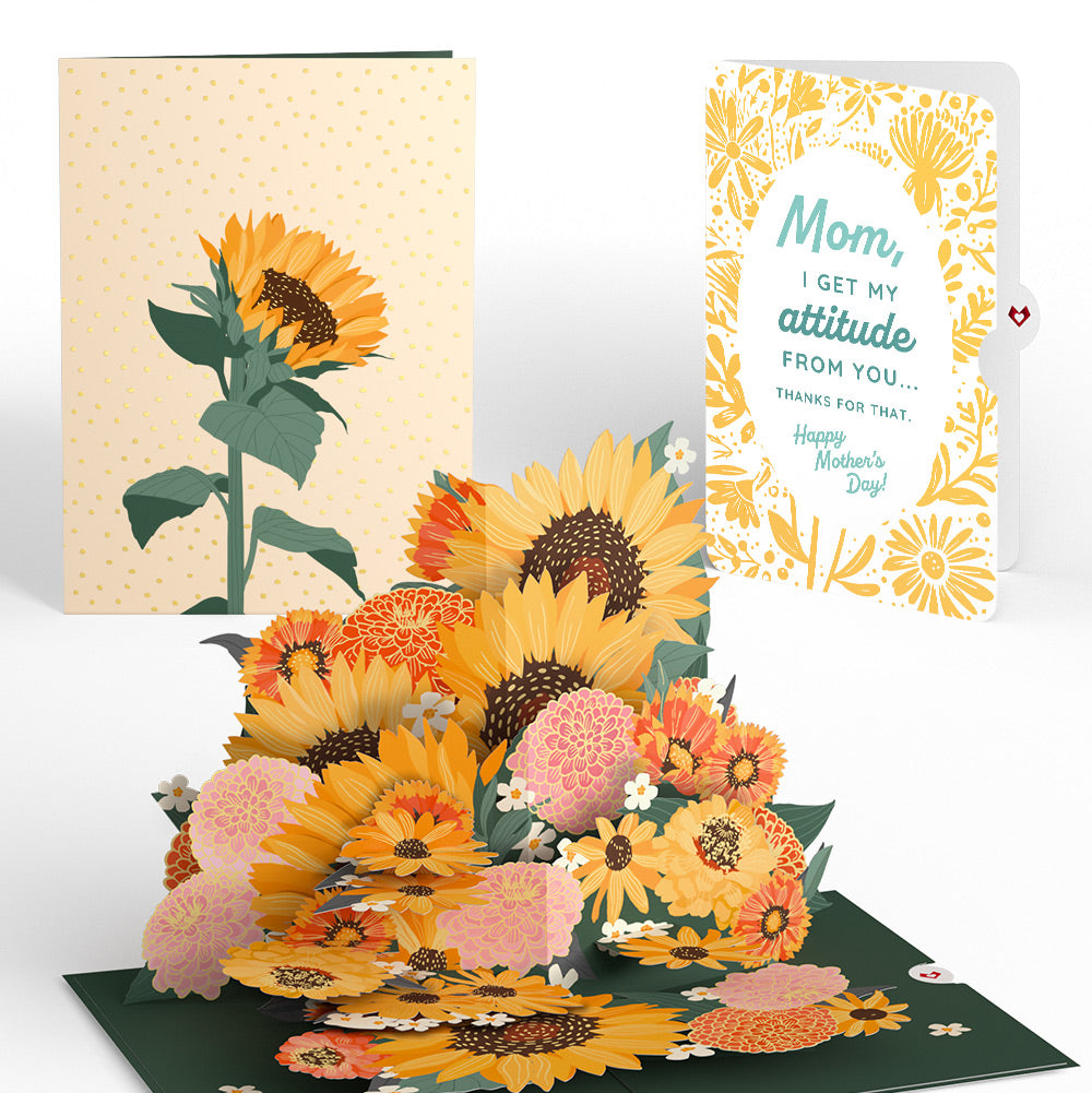 Radiant Sunflowers Mother’s Day Pop-Up Card and Sentiment Set for Mom