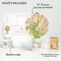 Opulent Rose Mother’s Day Luxe Bouquet and Playful Painted Bloom Sentiment Set for Mom