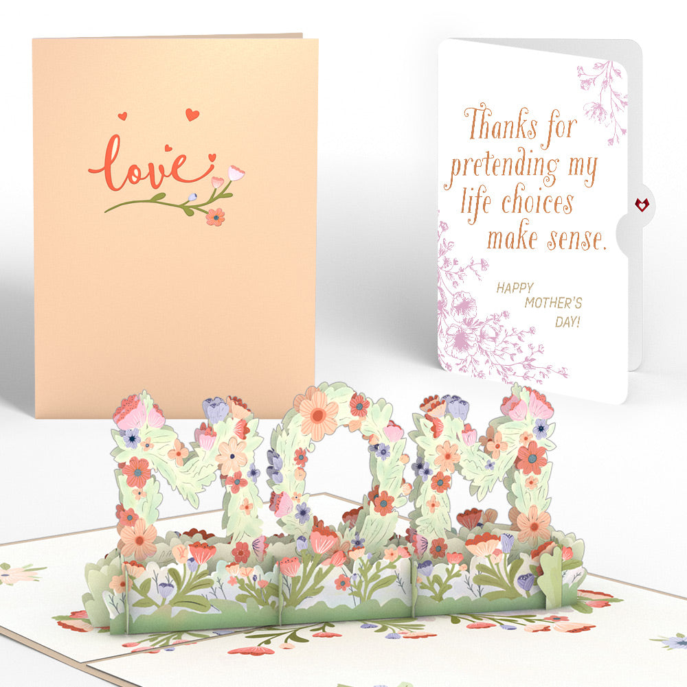 Floral Mom Mother’s Day Pop-Up Card and Sentiment Set for Mom
