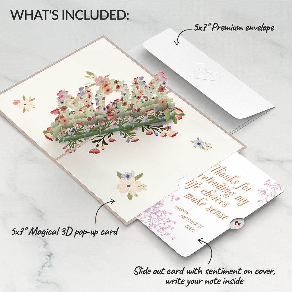 Floral Mom Mother’s Day Pop-Up Card and Sentiment Set for Mom
