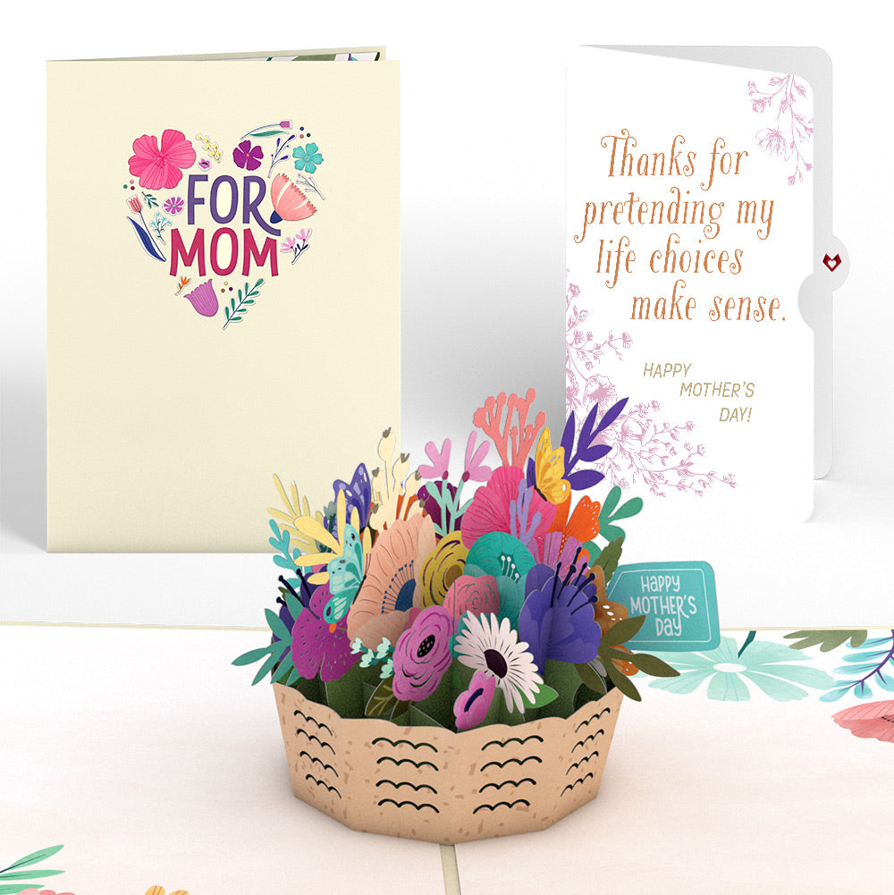 Mother's Day Basket Pop-Up Card and Sentiment Set for Mom