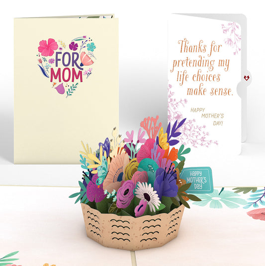 Mother's Day Basket Pop-Up Card and Sentiment Set for Mom