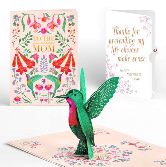 Sweetest Hummingbird Mother’s Day Pop-Up Card and Sentiment Set for Mom