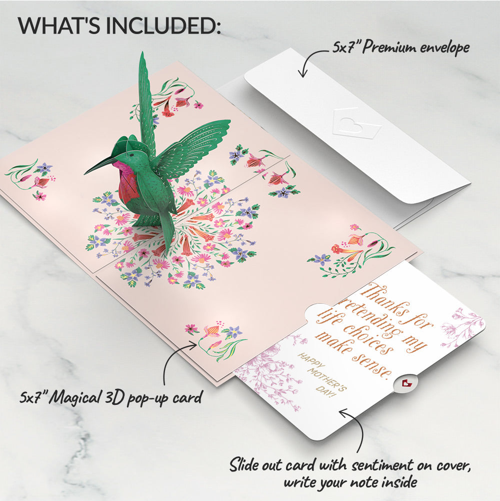 Sweetest Hummingbird Mother’s Day Pop-Up Card and Sentiment Set for Mom
