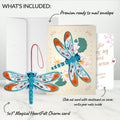 Peaceful Dragonfly Mother’s Day HeartFelt Charm Card™ and Delicate Sketch Floral Sentiment Set for Mom