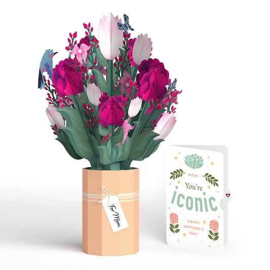 Mother’s Day Bouquet and Iconic Bloom Sentiment Set for Mom