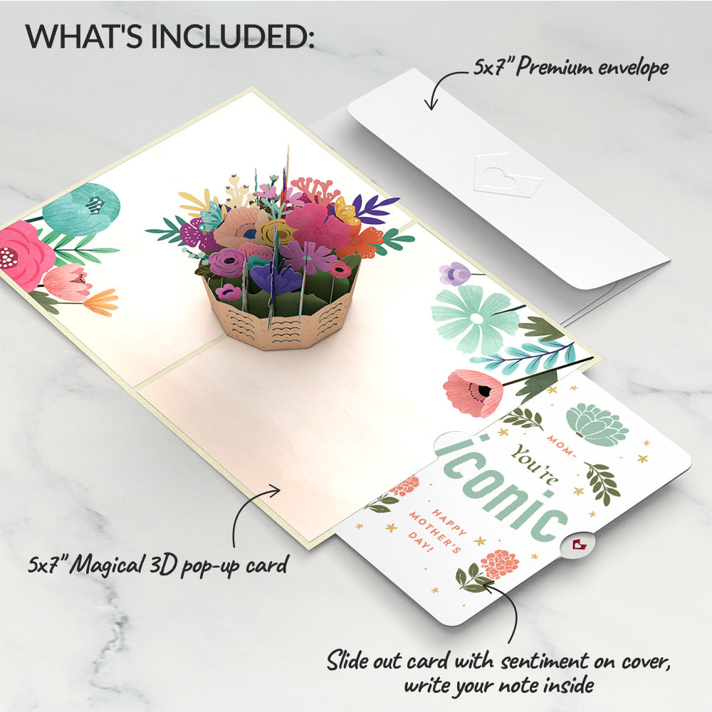 Mother's Day Basket Pop-Up Card and Iconic Bloom Sentiment Set for Mom