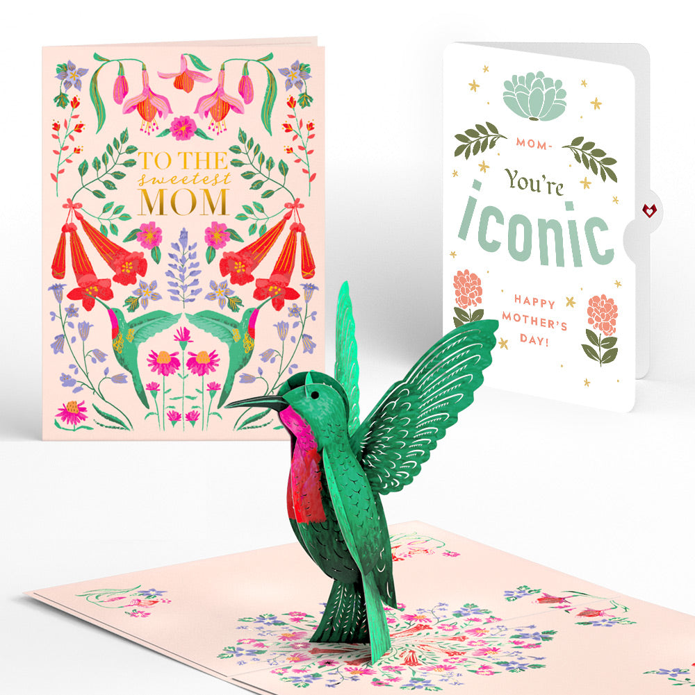 Sweetest Hummingbird Mother’s Day Pop-Up Card and Iconic Bloom Sentiment Set for Mom