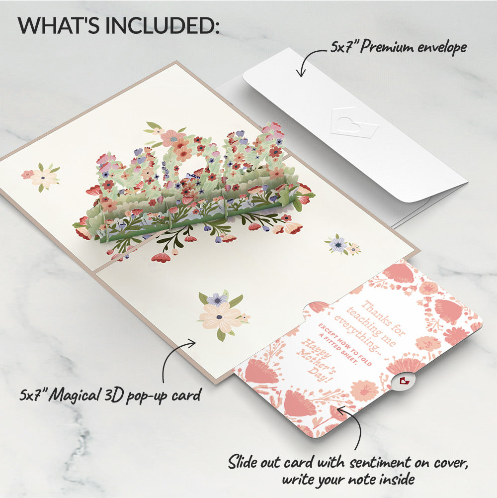 Floral Mom Mother’s Day Pop-Up Card and Poppies Garden Frame Sentiment Set for Mom