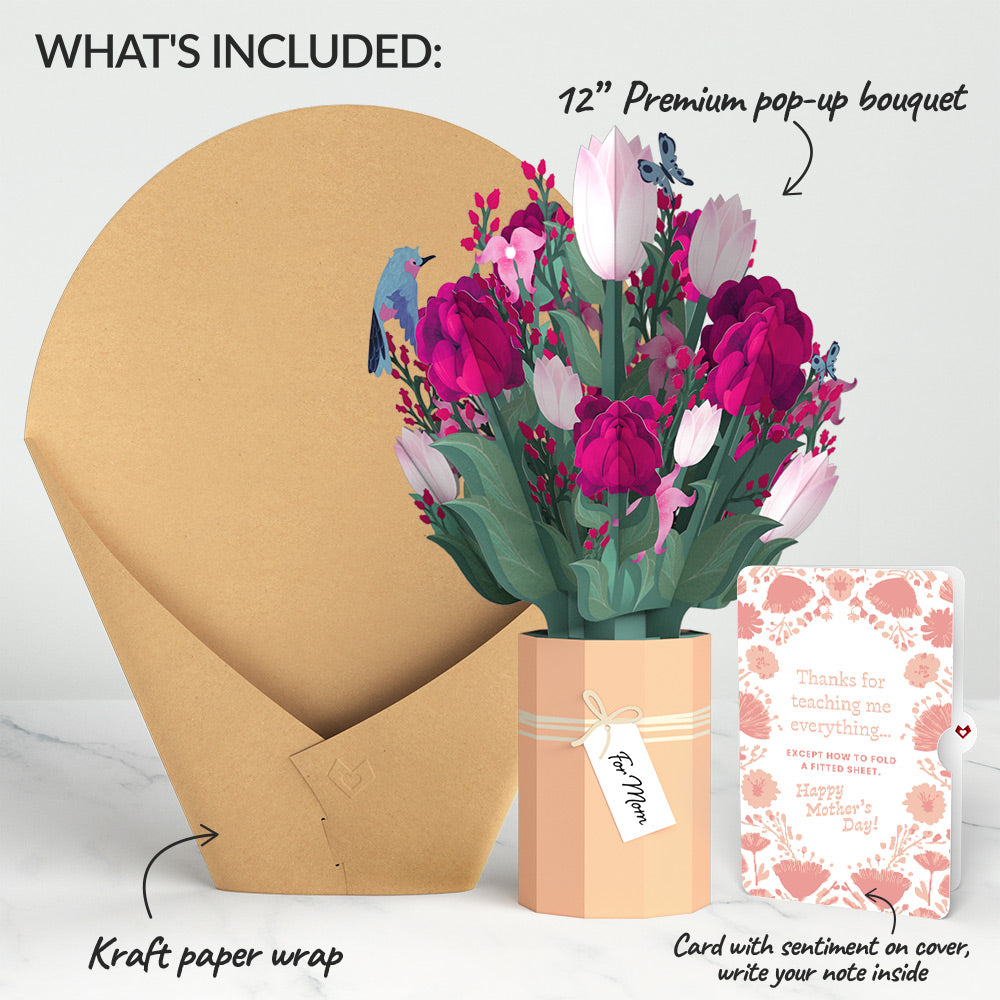 Mother’s Day Bouquet and Poppies Garden Frame Sentiment Set for Mom