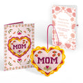 Stitched with Love Mother’s Day HeartFelt Charm Card™ and Poppies Garden Frame Sentiment Set for Mom