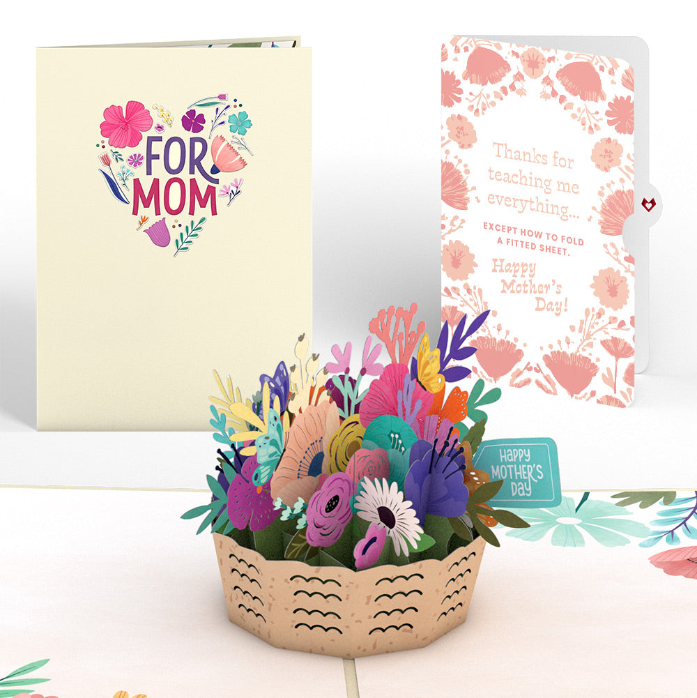 Mother's Day Basket Pop-Up Card and Poppies Garden Frame Sentiment Set for Mom