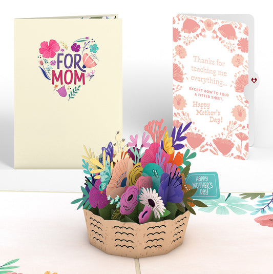 Mother's Day Basket Pop-Up Card and Poppies Garden Frame Sentiment Set for Mom