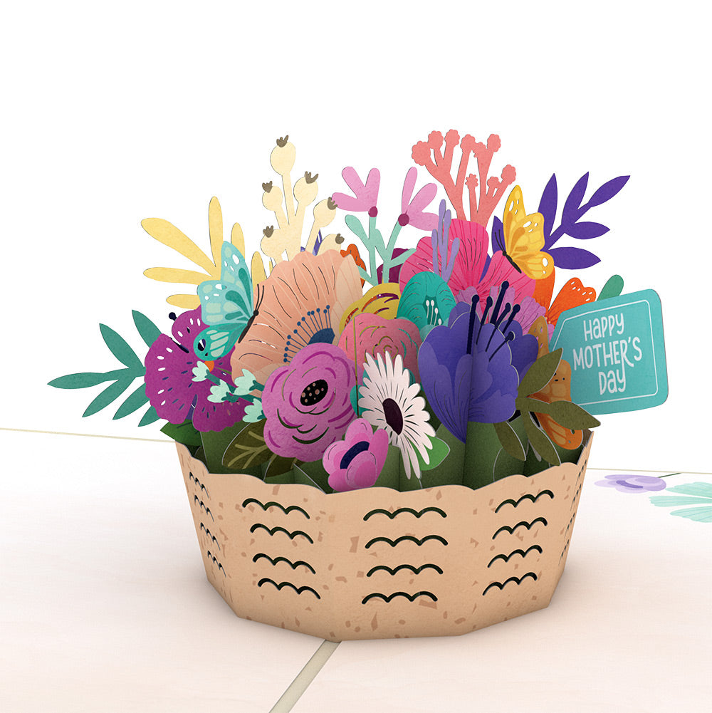 Mother's Day Basket Pop-Up Card and Poppies Garden Frame Sentiment Set for Mom