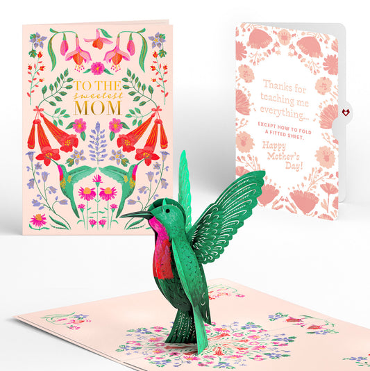 Sweetest Hummingbird Mother’s Day Pop-Up Card and Poppies Garden Frame Sentiment Set for Mom