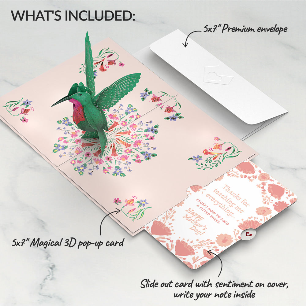 Sweetest Hummingbird Mother’s Day Pop-Up Card and Poppies Garden Frame Sentiment Set for Mom