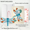 Peaceful Dragonfly Mother’s Day HeartFelt Charm Card™ and Poppies Garden Frame Sentiment Set for Mom