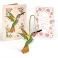 Serene Hummingbird Mother’s Day HeartFelt Charm Card™ and Poppies Garden Frame Sentiment Set for Mom