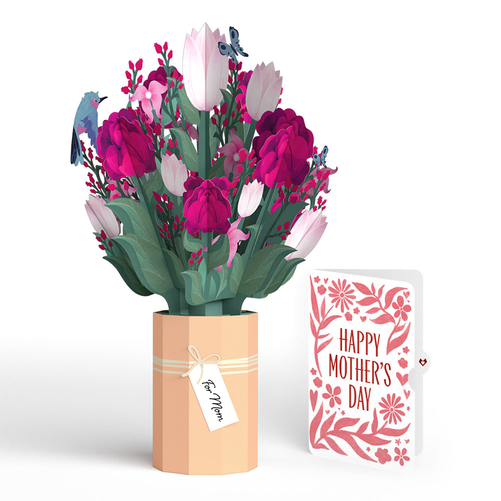 Mother’s Day Bouquet and Bold Petal Pattern Sentiment Set for Mom