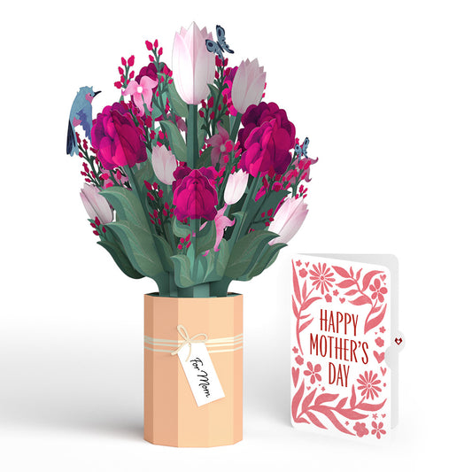 Mother’s Day Bouquet and Bold Petal Pattern Sentiment Set for Mom