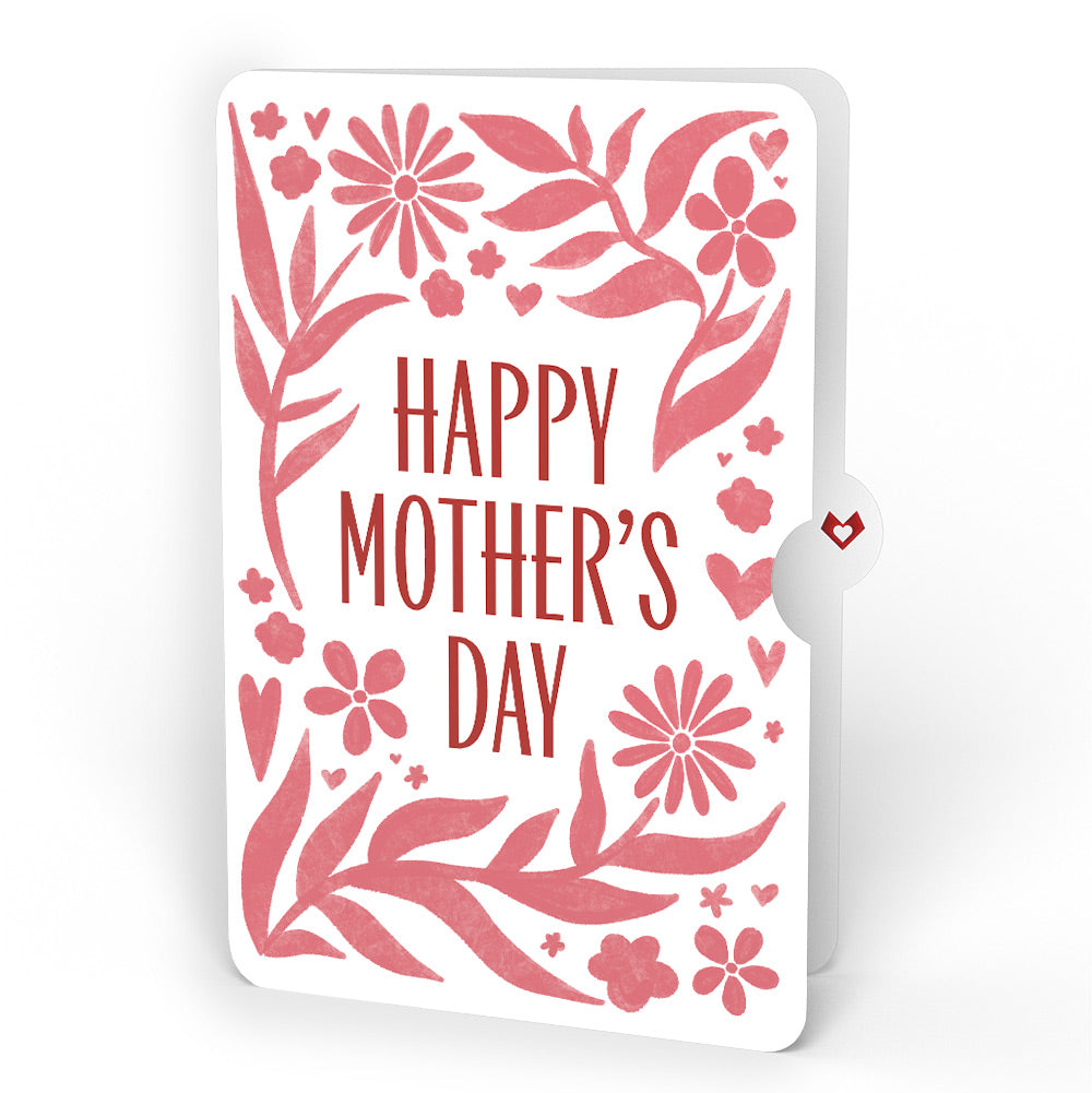 Stitched with Love Mother’s Day HeartFelt Charm Card™ and Bold Petal Pattern Sentiment Set for Mom