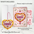 Stitched with Love Mother’s Day HeartFelt Charm Card™ and Bold Petal Pattern Sentiment Set for Mom