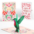 Sweetest Hummingbird Mother’s Day Pop-Up Card and Bold Petal Pattern Sentiment Set for Mom