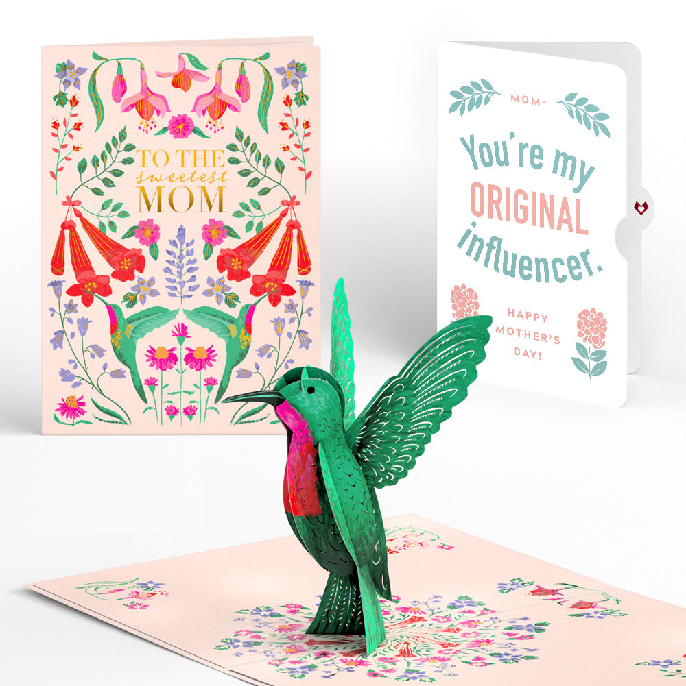 Sweetest Hummingbird Mother’s Day Pop-Up Card and Original Bloom Tribute Sentiment Set for Mom