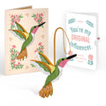 Serene Hummingbird Mother’s Day HeartFelt Charm Card™ and Original Bloom Tribute Sentiment Set for Mom