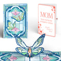 Stained Glass Butterfly Mother’s Day Light-Up Pop-Up Card and Sentiment Set for Mom