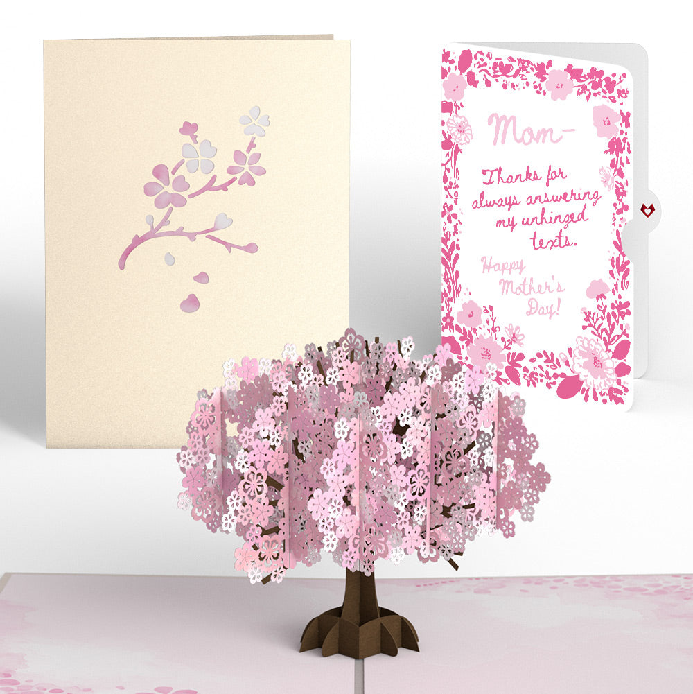 Cherry Blossom Mother’s Day Pop-Up Card and Blushing Garden Frame Sentiment Set for Mom