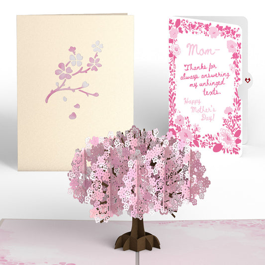Cherry Blossom Mother’s Day Pop-Up Card and Blushing Garden Frame Sentiment Set for Mom