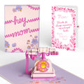 'Hey Mom' Vintage Phone Mother’s Day Music and Lights Pop-Up Card and Blushing Garden Frame Sentiment Set for Mom