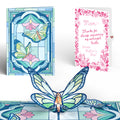 Stained Glass Butterfly Mother’s Day Light-Up Pop-Up Card and Blushing Garden Frame Sentiment Set for Mom