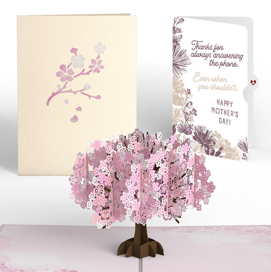 Cherry Blossom Mother’s Day Pop-Up Card and Soft Neutral Bloom Sentiment Set for Mom