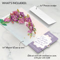 Watercolor Orchid Mother’s Day Pop-Up Card and Sweet Ribbon Frame Sentiment Set for Mom