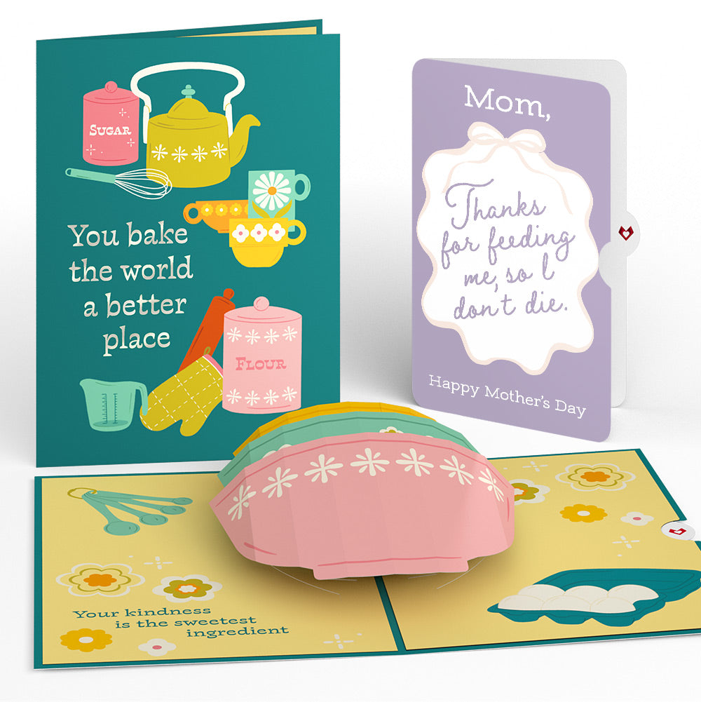 You Bake the World a Better Place Mother’s Day Pop-Up Card and Sentiment Set for Mom