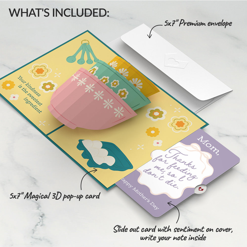 You Bake the World a Better Place Mother’s Day Pop-Up Card and Sentiment Set for Mom