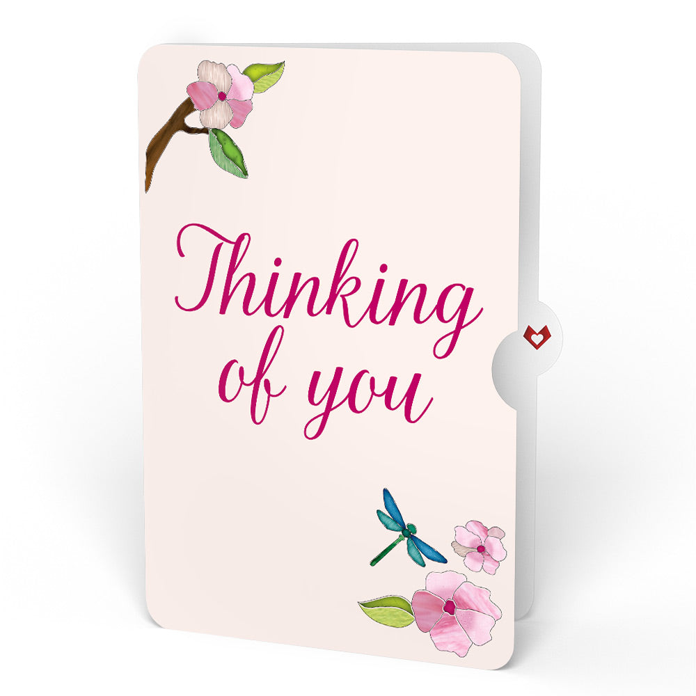 Sun-dappled Cherry Blossom Thinking of You Suncatcher Bouquet and Sentiment Set