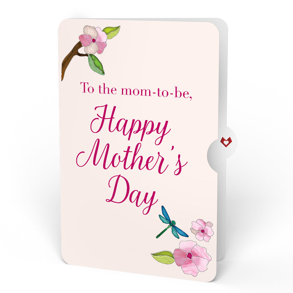 Sun-dappled Cherry Blossom Mother’s Day Suncatcher Bouquet and Sentiment Set for Mom-to-be