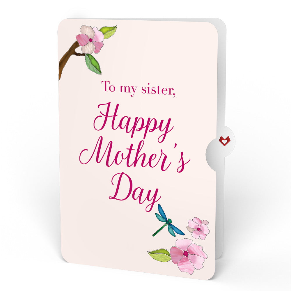 Sun-dappled Cherry Blossom Mother’s Day Suncatcher Bouquet and Sentiment Set for Sister