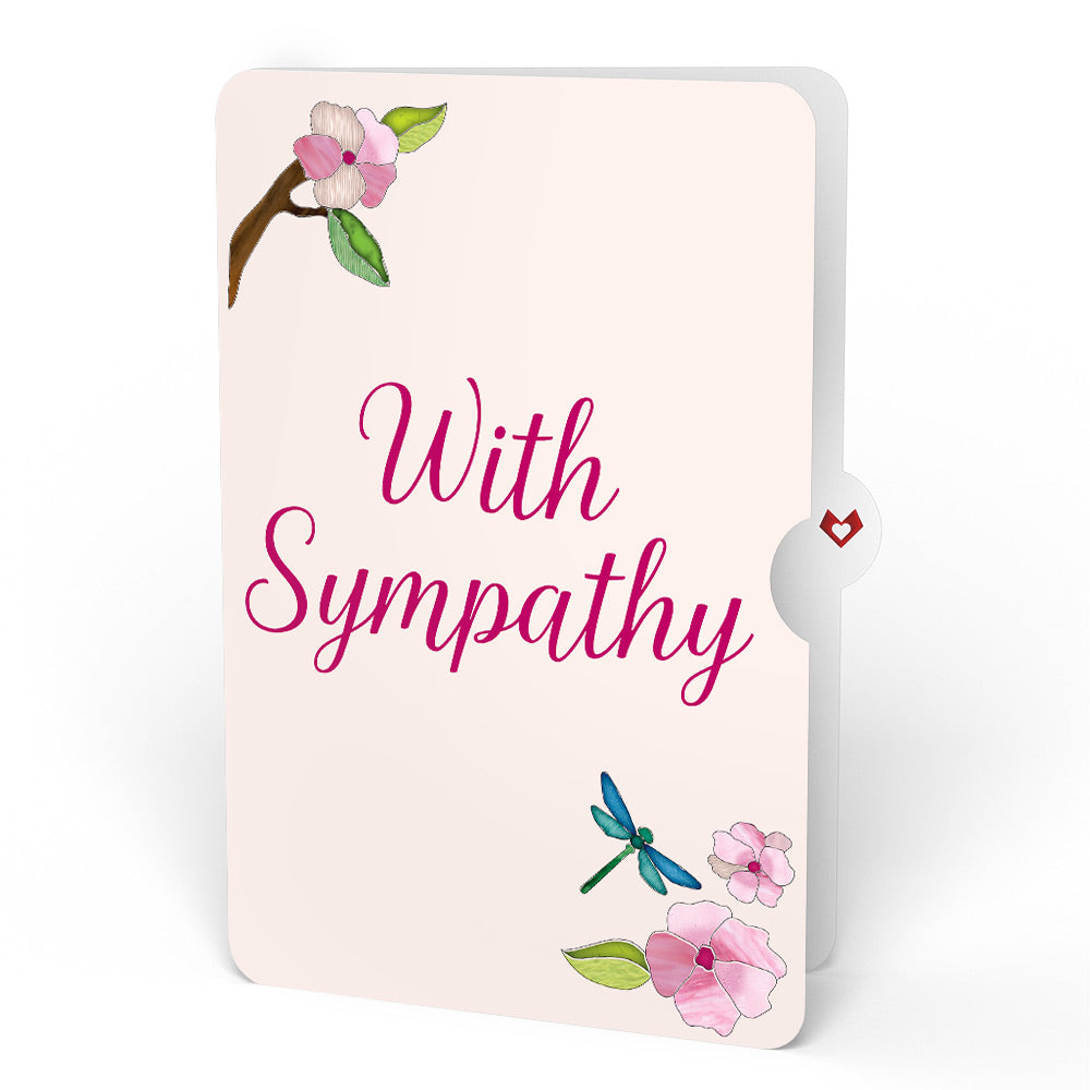 Sun-dappled Cherry Blossom Sympathy Suncatcher Bouquet and Sentiment Set