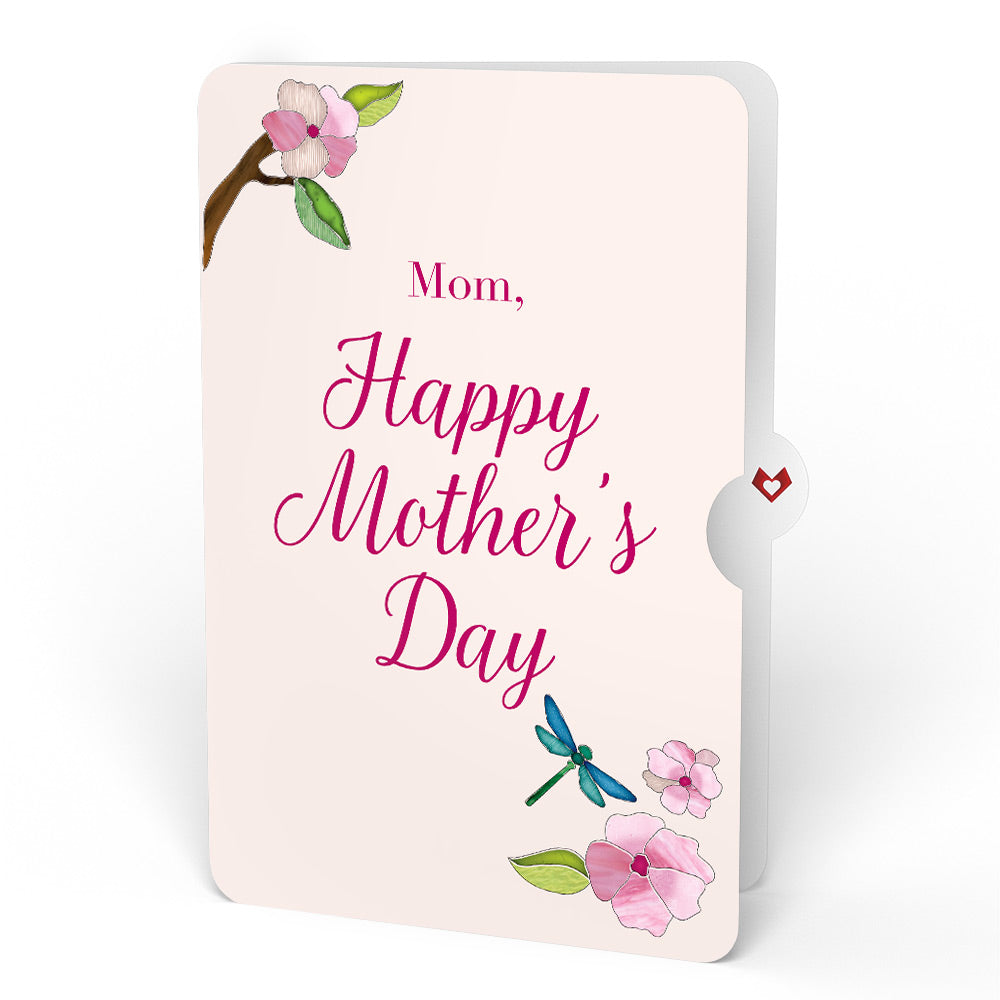 Sun-dappled Cherry Blossom Mother’s Day Suncatcher Bouquet and Cherry Blossom Grace Sentiment Set for Mom