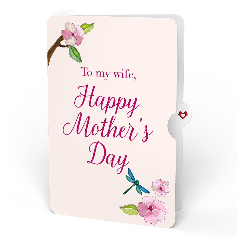 Sun-dappled Cherry Blossom Mother’s Day Suncatcher Bouquet and Sentiment Set for Wife