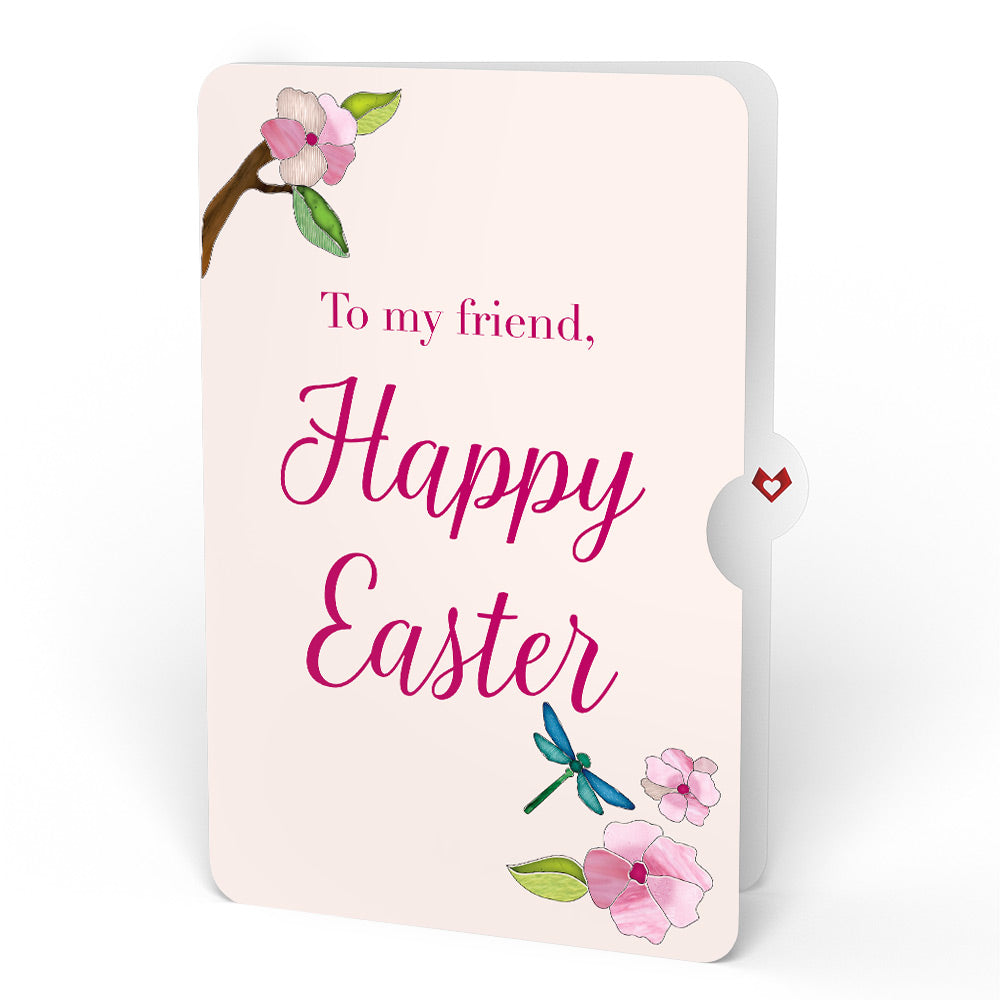 Sun-dappled Cherry Blossom Easter Suncatcher Bouquet and Sentiment Set for Friend