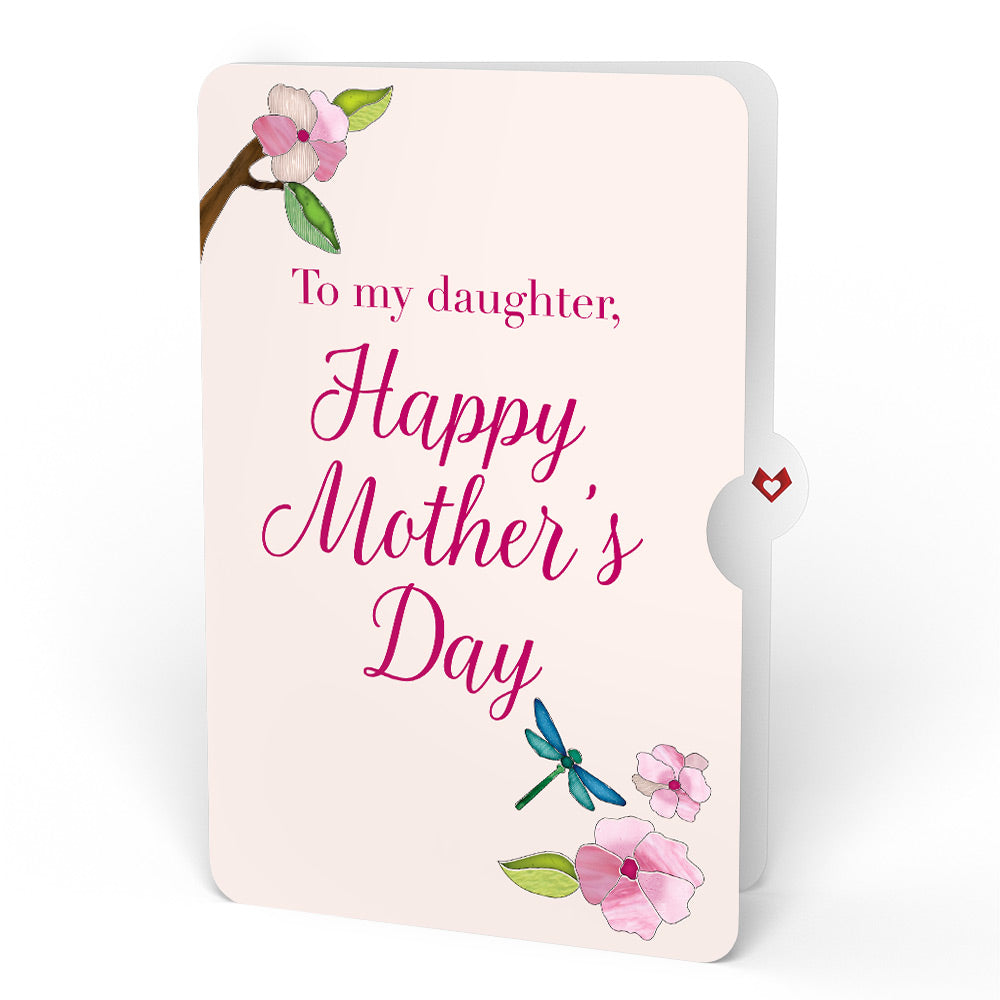 Sun-dappled Cherry Blossom Mother’s Day Suncatcher Bouquet and Sentiment Set for Daughter